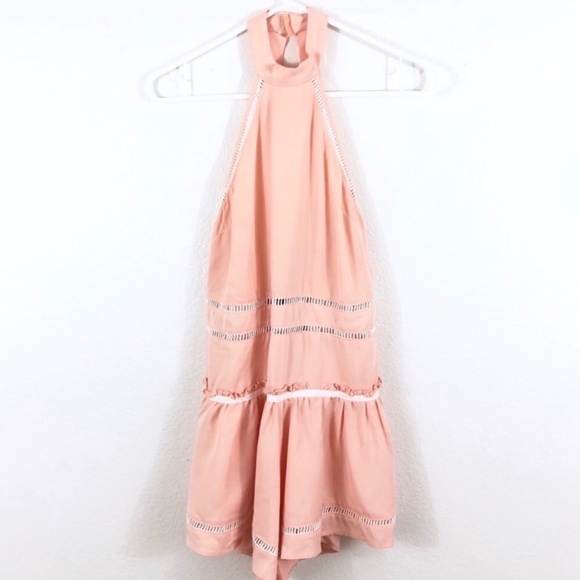 NDB Revolve Partition Romper Tencel Peach Halter - Picture 4 of 5